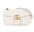 Small GG Marmont, £900, Handbags, White, Leather, Front view